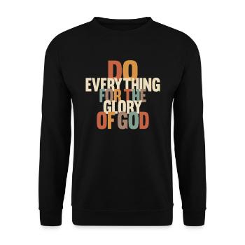 Do Everything for the Glory of God - Unisex Sweatshirt - black - Front - Alina (178cm) & Michal (187cm)