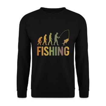 Evolution fürs Angeln - Unisex Pullover - Schwarz - Vorne - Alina (178cm) & Michal (187cm)