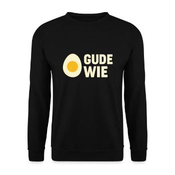 Ei Gude Wie - Rheinhessisch - Unisex Pullover - Schwarz - Vorne - Alina (178cm) & Michal (187cm)