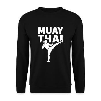 Combattant de Muay Thai - Sweat-shirt Unisexe - noir - Devant - Alina (178cm) & Michal (187cm)