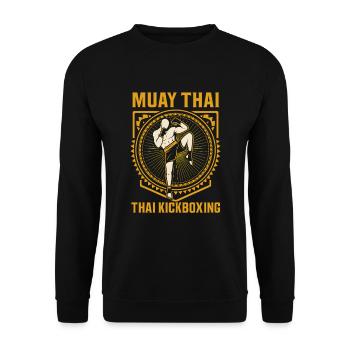 Muay Thai Kickboxing - Sweat-shirt Unisexe - noir - Devant - Alina (178cm) & Michal (187cm)