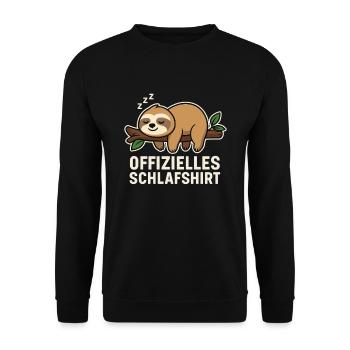 Chemise de nuit officielle - Sweat-shirt Unisexe - noir - Devant - Alina (178cm) & Michal (187cm)