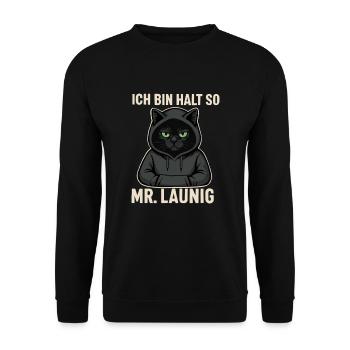 M. Whimsy – C’est comme ça que je suis ! Miesepeter-Katzen-De - Sweat-shirt Unisexe - noir - Devant - Alina (178cm) & Michal (187cm)