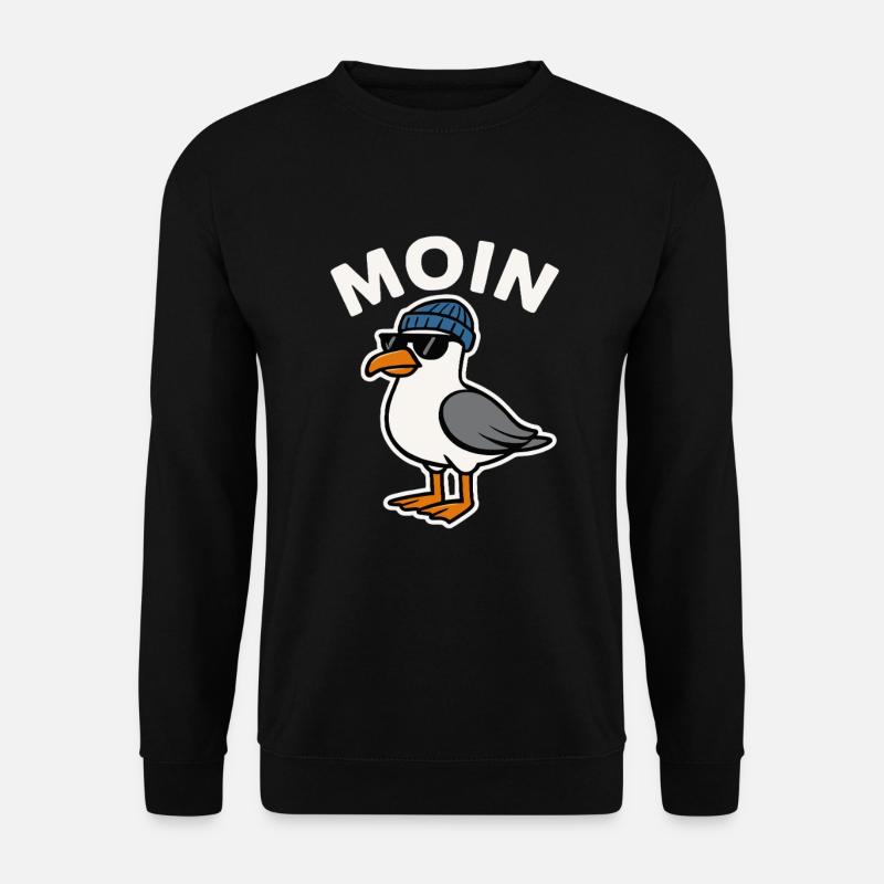 Moin Möwe - Unisex Pullover - Schwarz