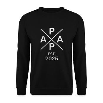 Papa 2025 - Sweat-shirt Unisexe - noir - Devant - Alina (178cm) & Michal (187cm)