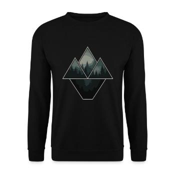 Wald Natur Liebhaber - Unisex Pullover - Schwarz - Vorne - Alina (178cm) & Michal (187cm)