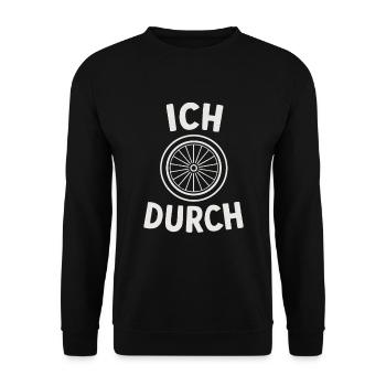I'm going crazy – bike - Unisex Sweatshirt - black - Front - Alina (178cm) & Michal (187cm)