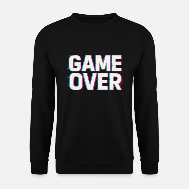Game Over – Glitch Effekt - Unisex Pullover - Schwarz