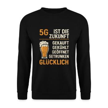 Dicton de la bière 5G - Sweat-shirt Unisexe - noir - Devant - Alina (178cm) & Michal (187cm)