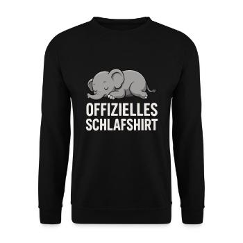 Chemise de nuit officielle Cute Elephant - Sweat-shirt Unisexe - noir - Devant - Alina (178cm) & Michal (187cm)