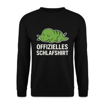 Official Sleep Shirt – Dino Edition - Unisex Sweatshirt - black - Front - Alina (178cm) & Michal (187cm)