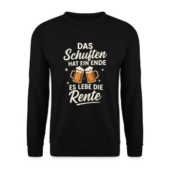 Longue vie à la retraite - Design de retraite amusant - Sweat-shirt Unisexe - noir - Devant - Alina (178cm) & Michal (187cm)