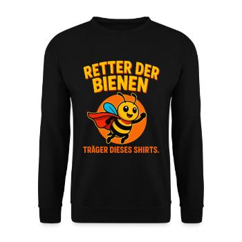 Savior of the Bees Superhero - Unisex Sweatshirt - black - Front - Alina (178cm) & Michal (187cm)