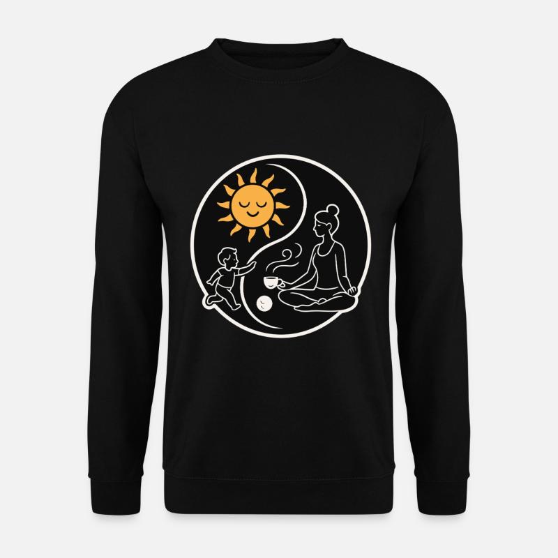 Yin-Yang Mama-Leben - Unisex Pullover - Schwarz