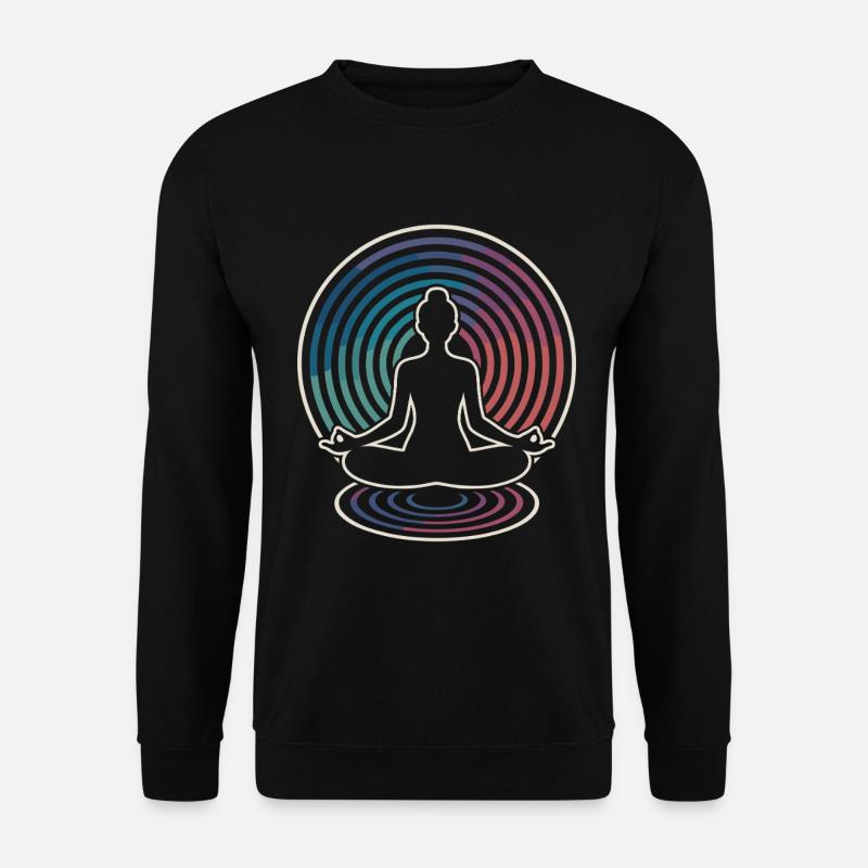 Zen Meditation Wave Circles - Unisex Sweatshirt - black