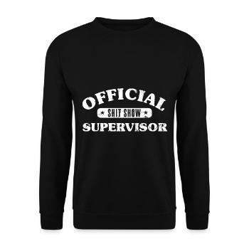 Official Shit Show Supervisor - Unisex Sweatshirt - black - Front - Alina (178cm) & Michal (187cm)