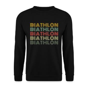 Biathlon Sport - Unisex Sweatshirt - black - Front - Alina (178cm) & Michal (187cm)