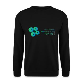 Cogs funny creative teenager cool modern fun - Unisex Sweatshirt - black - Front - Alina (178cm) & Michal (187cm)
