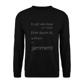Le chemin du bonheur, je cite citations cadeau - Sweat-shirt Unisexe - noir - Devant - Alina (178cm) & Michal (187cm)