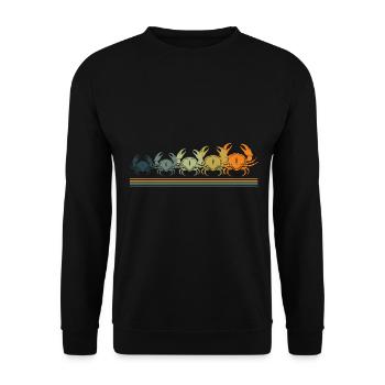 Krabbe Krabben - Unisex Pullover - Schwarz - Vorne - Alina (178cm) & Michal (187cm)