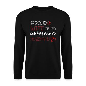 Femme fière maman génial idée cadeau mari - Sweat-shirt Unisexe - noir - Devant - Alina (178cm) & Michal (187cm)