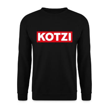 Kotzi avec Saufi - Sweat-shirt Unisexe - noir - Devant - Alina (178cm) & Michal (187cm)