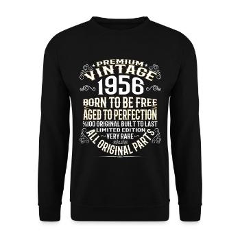 PREMIUM VINTAGE 1956 - Unisex Sweatshirt - black - Front - Alina (178cm) & Michal (187cm)