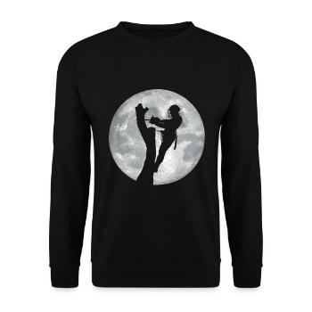 Funny Chainsaw Arborist Gift - Unisex Sweatshirt - black - Front - Alina (178cm) & Michal (187cm)