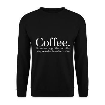 Café - Sweat-shirt Unisexe - noir - Devant - Alina (178cm) & Michal (187cm)
