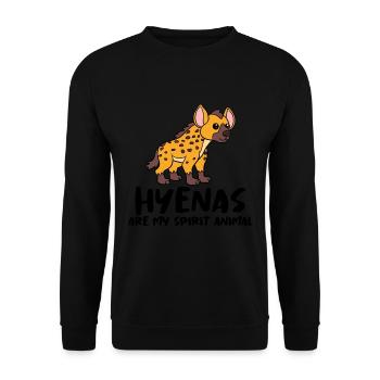 Hyène - Sweat-shirt Unisexe - noir - Devant - Alina (178cm) & Michal (187cm)