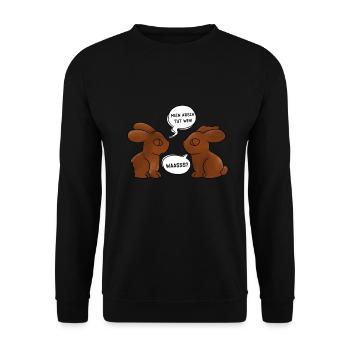 Schokolade - Unisex Pullover - Schwarz - Vorne - Alina (178cm) & Michal (187cm)