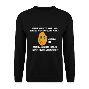 Kartoffel - Unisex Pullover - Schwarz - Vorne - Alina (178cm) & Michal (187cm)