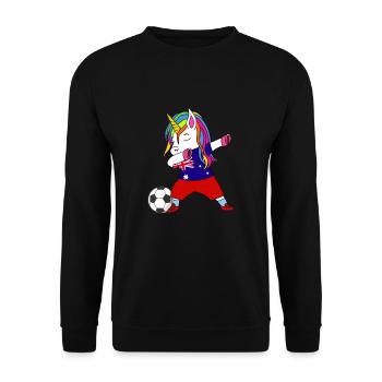 Australian football-dabbing gift - Unisex Sweatshirt - black - Front - Alina (178cm) & Michal (187cm)