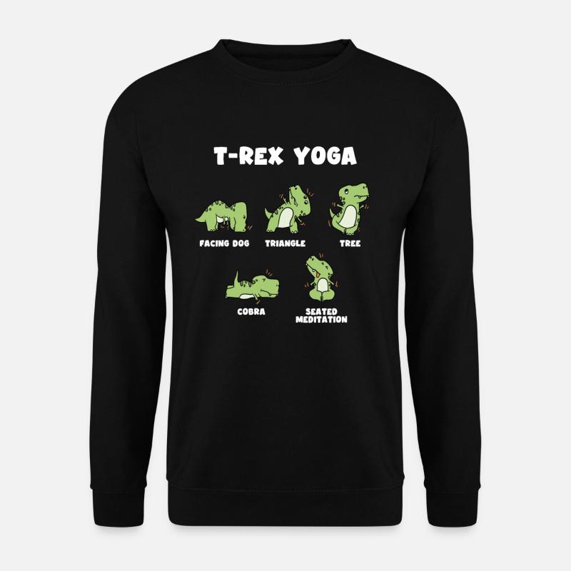 T rex Yoga geschenk - Unisex Pullover - Schwarz