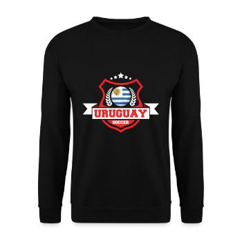 Uruguay-fußball-geschenk - Unisex Pullover - Schwarz - Vorne - Alina (178cm) & Michal (187cm)
