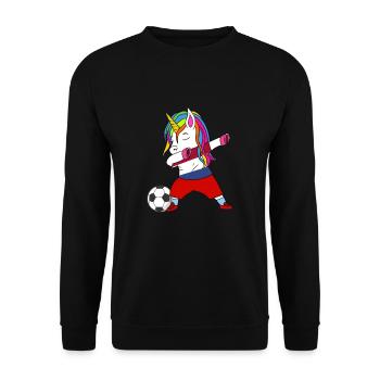 Cadeau de dabbing de football néerlandais - Sweat-shirt Unisexe - noir - Devant - Alina (178cm) & Michal (187cm)