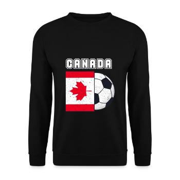Cadeau du drapeau de l’équipe canadienne de football - Sweat-shirt Unisexe - noir - Devant - Alina (178cm) & Michal (187cm)
