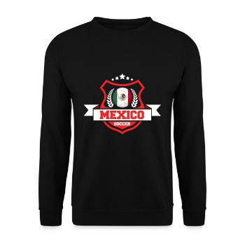 Mexico football gift - Unisex Sweatshirt - black - Front - Alina (178cm) & Michal (187cm)