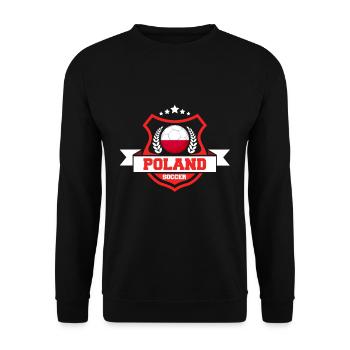 Poland football gift - Unisex Sweatshirt - black - Front - Alina (178cm) & Michal (187cm)