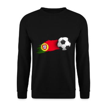 Cadeau de football au Portugal - Sweat-shirt Unisexe - noir - Devant - Alina (178cm) & Michal (187cm)
