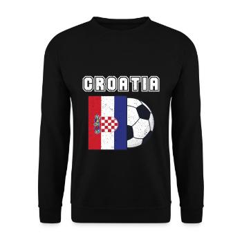 Croatia-football-team-flag-gift - Unisex Sweatshirt - black - Front - Alina (178cm) & Michal (187cm)