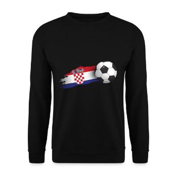 Kroatien-fußball-geschenk - Unisex Pullover - Schwarz - Vorne - Alina (178cm) & Michal (187cm)