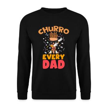 Churro Gift Mexico Food - Unisex Sweatshirt - black - Front - Alina (178cm) & Michal (187cm)