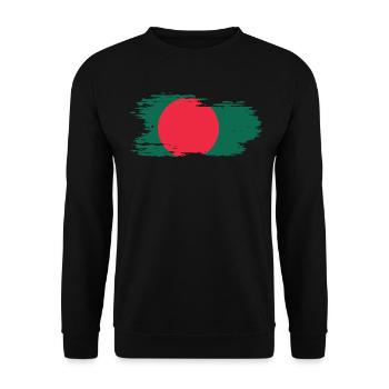 Bangladesh - Drapeau national, effet brosse - Sweat-shirt Unisexe - noir - Devant - Alina (178cm) & Michal (187cm)