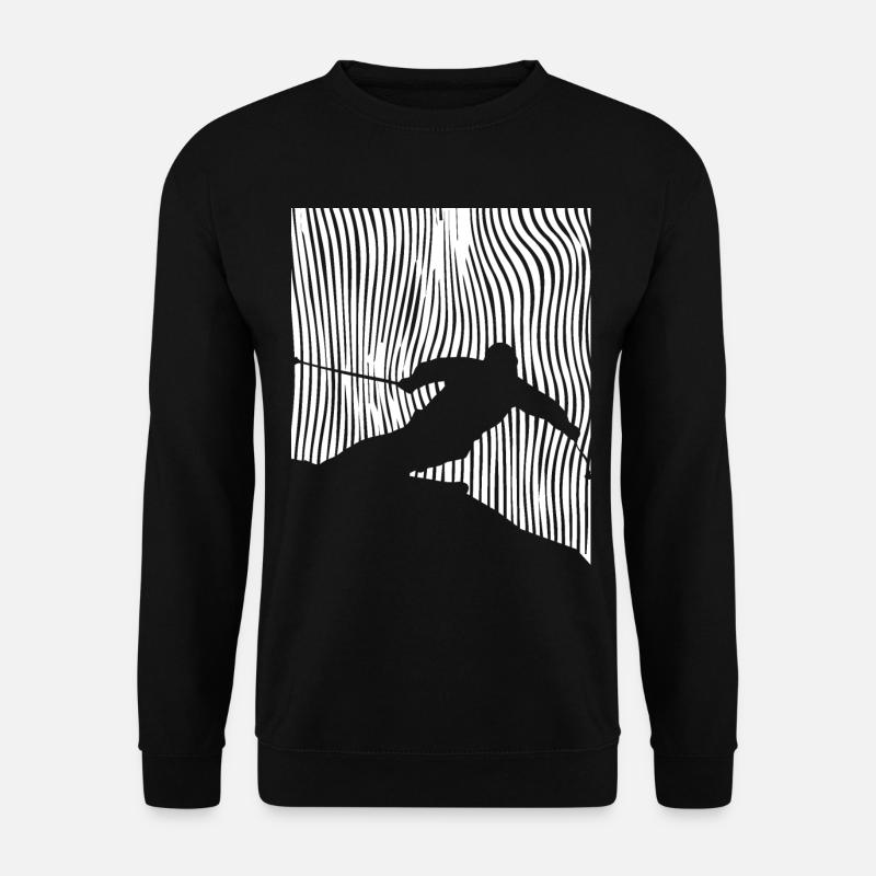 Skifahren - (6) - Unisex Pullover - Schwarz