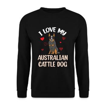 Bouvier australien - Sweat-shirt Unisexe - noir - Devant - Alina (178cm) & Michal (187cm)