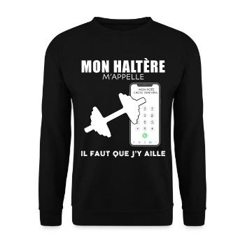 Mes haltères m'appellent Cadeau Sport - Sweat-shirt Unisexe - noir - Devant - Alina (178cm) & Michal (187cm)