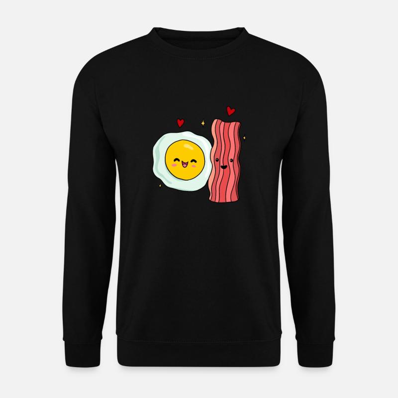 Egg Fried Egg Bacon Couple - Unisex Sweatshirt - black