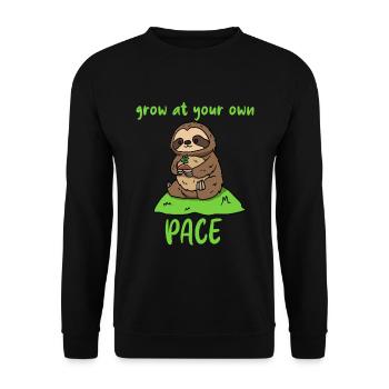Grandissez à votre rythme - Sweat-shirt Unisexe - noir - Devant - Alina (178cm) & Michal (187cm)