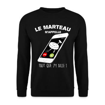 Cross Training Le Marteau M'Appelle - Sweat-shirt Unisexe - noir - Devant - Alina (178cm) & Michal (187cm)